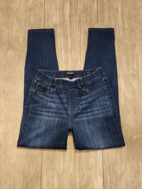 Judy Blue High-Rise Pull-On Slim Fit Denim Jeans   (Size: 9/29)